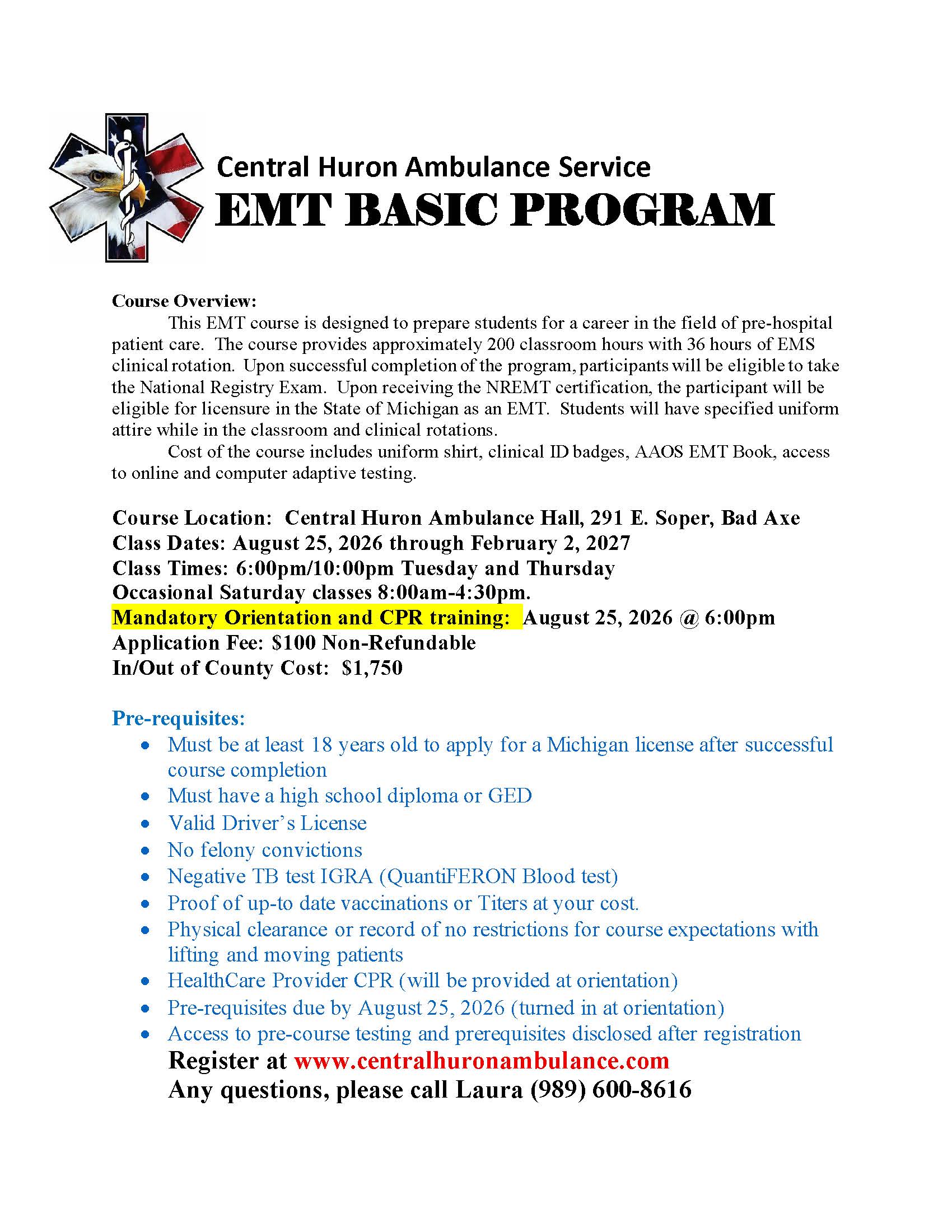 CHAS EMT Flyer